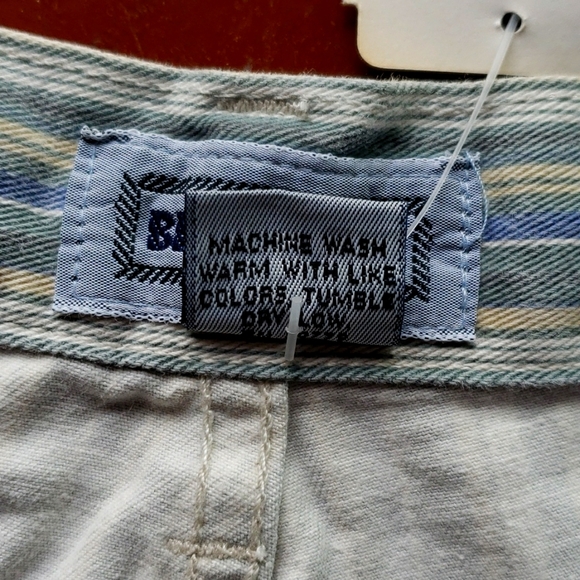 BLEU CAFE Premium Button-Fly Boyfriend High-Waisted Jeans Stripe VTG Size 12 NWT - Picture 8 of 9